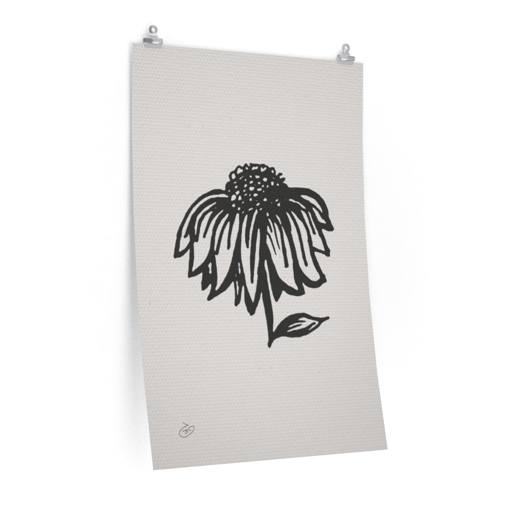פוסטר Flower - Claire Poster ציור מקורי של גאיה המקדם את המודעות לאלימות בין בני זוג בכלל וכלפי נשים בפרט