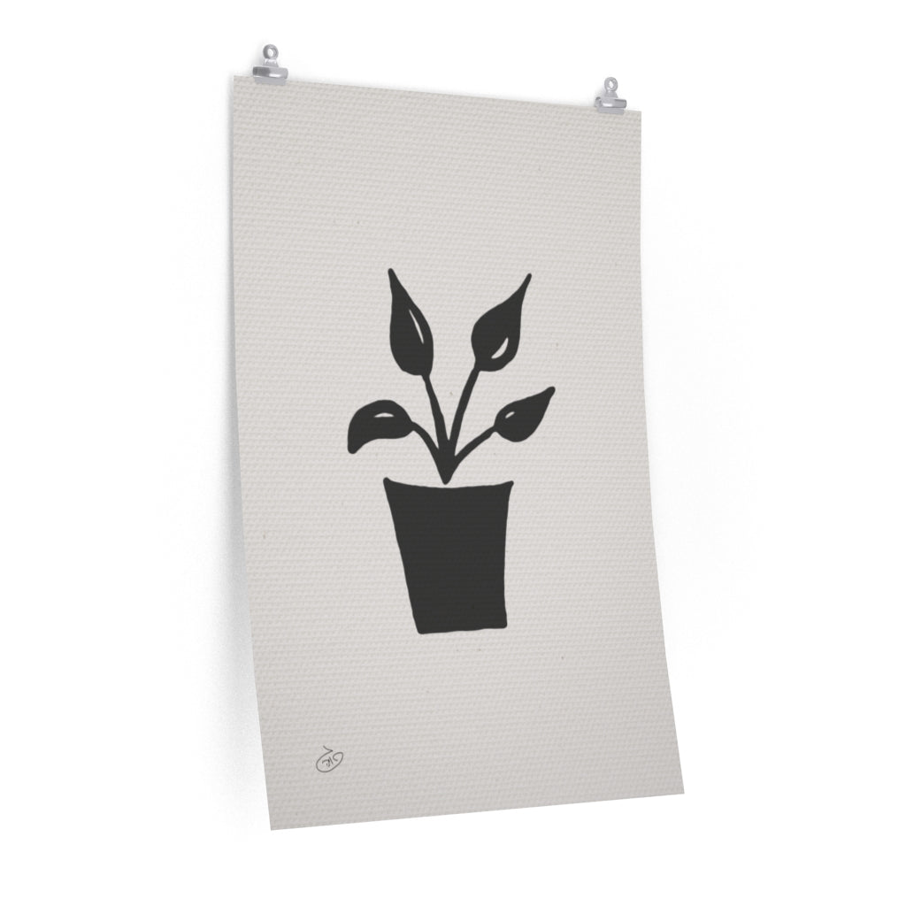 פוסטר Succulent Alocasia Poster ציור מקורי של גאיה המקדם את המודעות לאלימות בין בני זוג בכלל וכלפי נשים בפרט