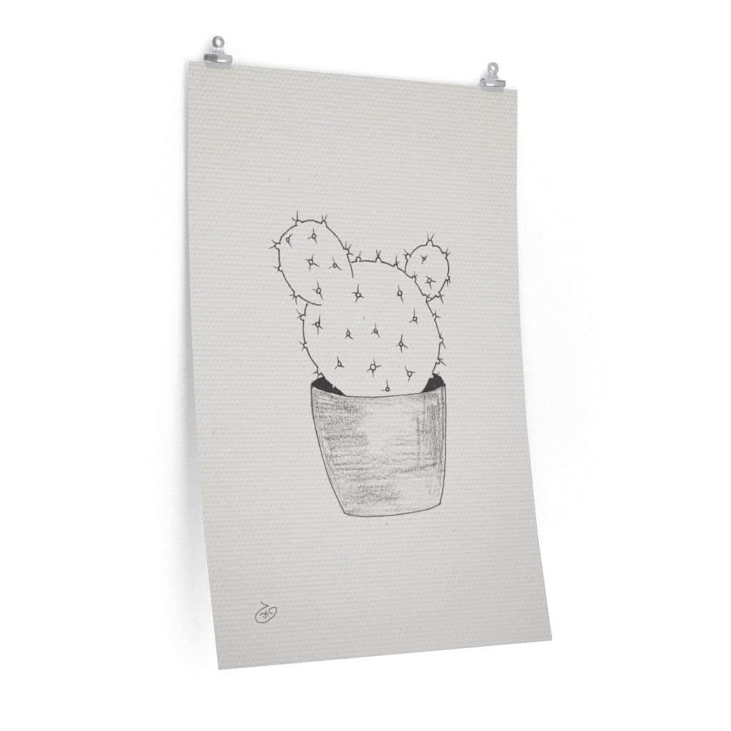פוסטר Succulent Opuntia Poster ציור מקורי של גאיה המקדם את המודעות לאלימות בין בני זוג בכלל וכלפי נשים בפרט