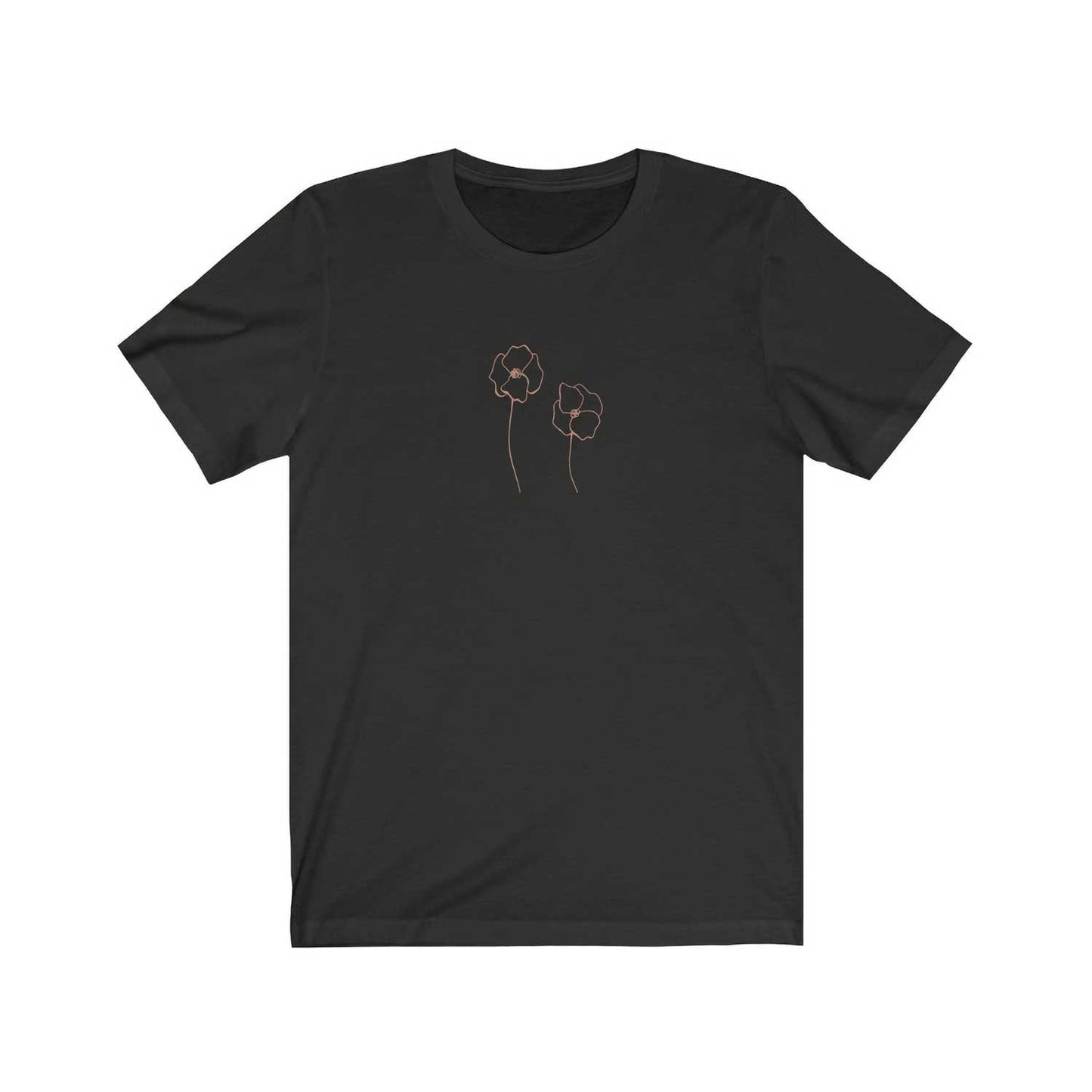 One Line Flower - Poppy Tee