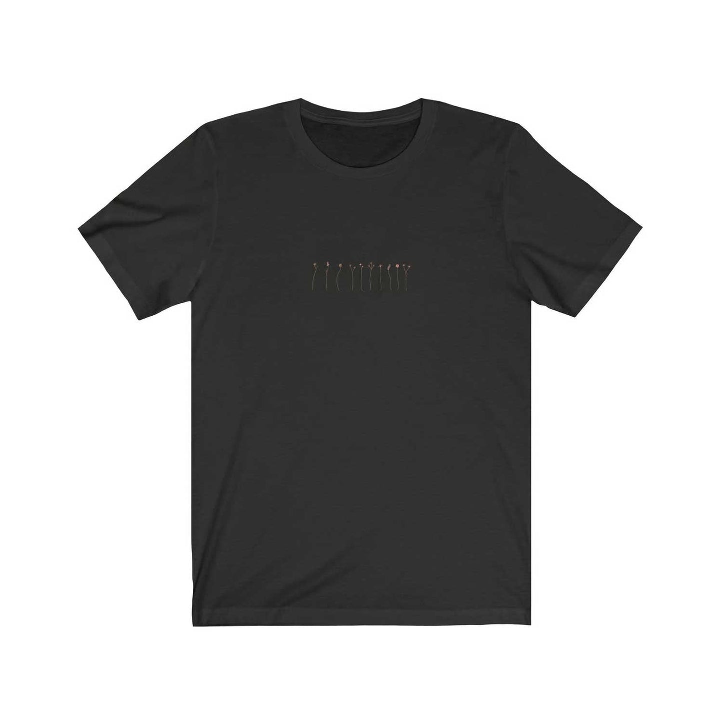 Row of One Line Flowers Tee