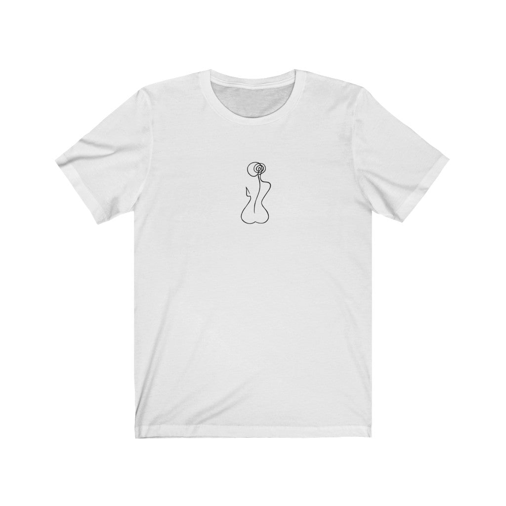 Gaya's Drawing One Line - Lady back Tee | חולצה קצרה יוניסקס
