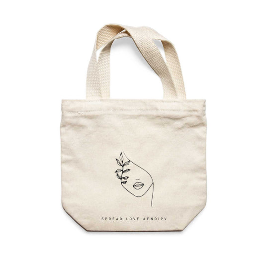 תיק צד לנשים וגברים מבד 100% כותנה טבעית בעיצוב One Line - Daniela Tote Bag מציור מקורי של גאיה