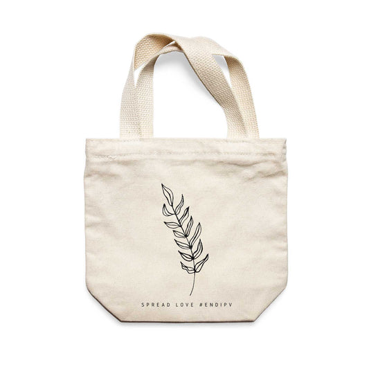 תיק צד לנשים וגברים מבד 100% כותנה טבעית בעיצוב One Line - Branch Tote Bag מציור מקורי של גאיה