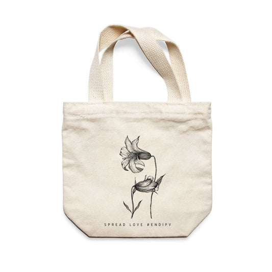 תיק צד לנשים וגברים מבד 100% כותנה טבעית בעיצוב Hibiscuses Flower Tote Bag מציור מקורי של גאיה