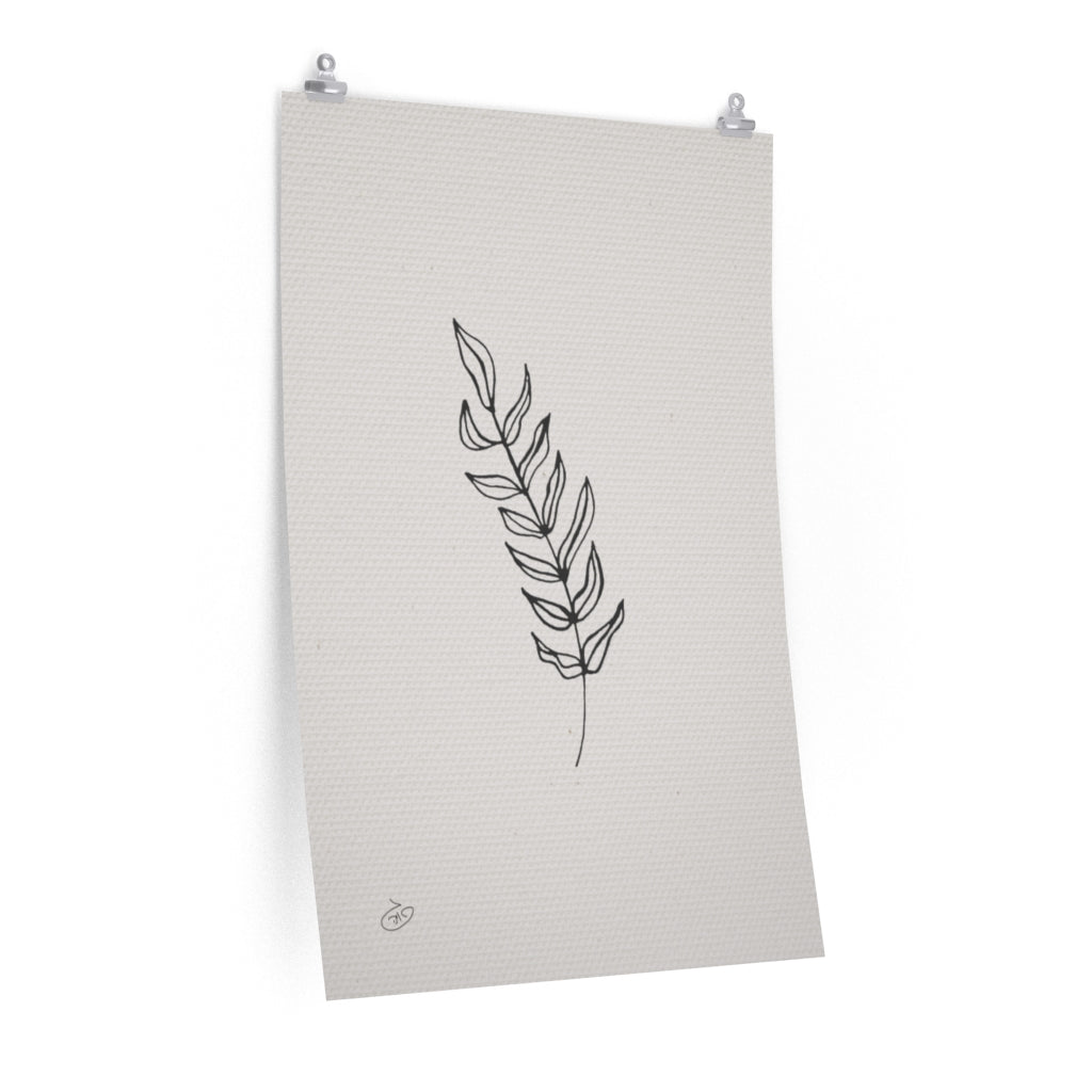 פוסטר One Line - Branch Poster ציור מקורי של גאיה המקדם את המודעות לאלימות בין בני זוג בכלל וכלפי נשים בפרט