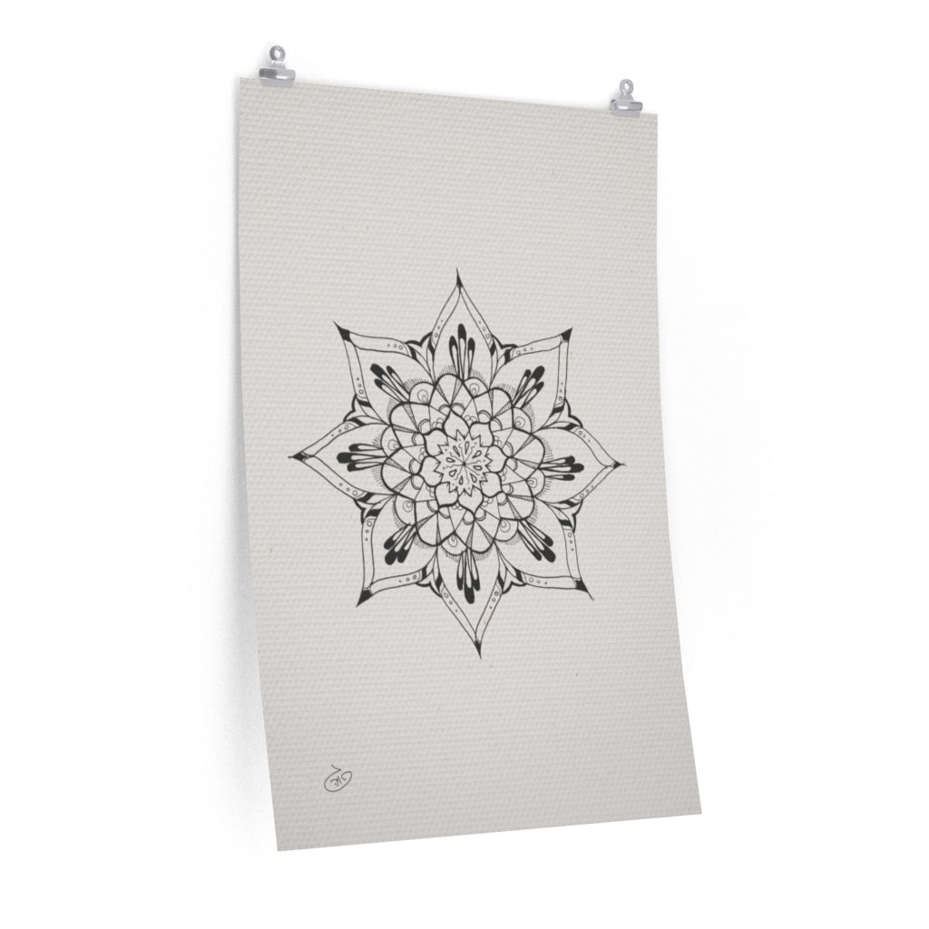 פוסטר Mandala - Zala Poster ציור מקורי של גאיה המקדם את המודעות לאלימות בין בני זוג בכלל וכלפי נשים בפרט