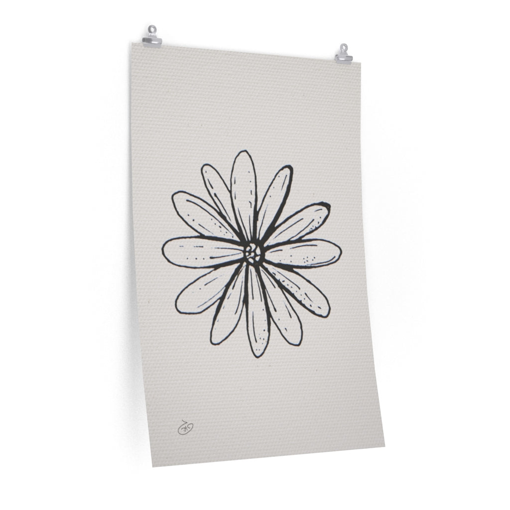 פוסטר Flower - Lily Poster ציור מקורי של גאיה המקדם את המודעות לאלימות בין בני זוג בכלל וכלפי נשים בפרט