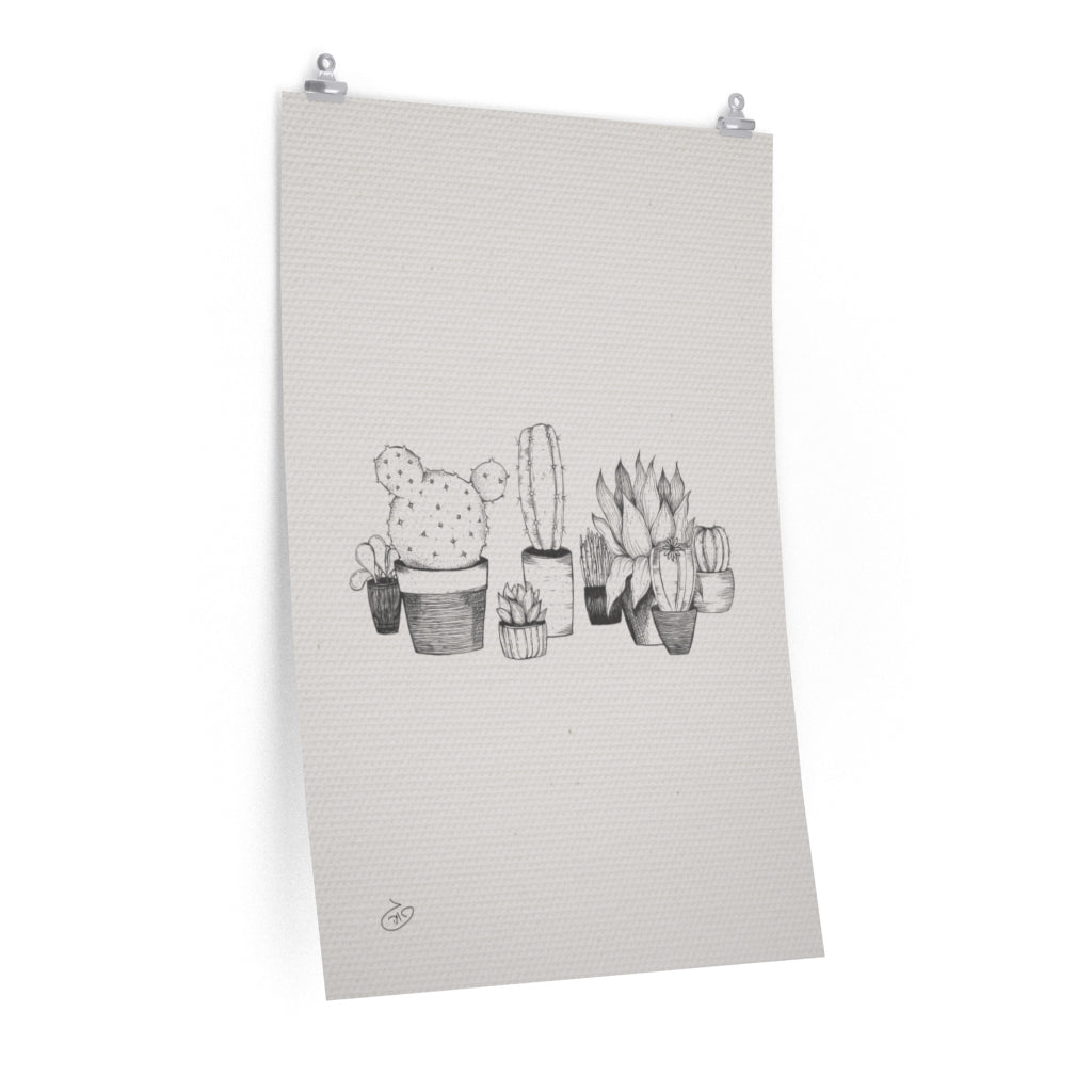 פוסטר Succulent Garden Poster ציור מקורי של גאיה המקדם את המודעות לאלימות בין בני זוג בכלל וכלפי נשים בפרט