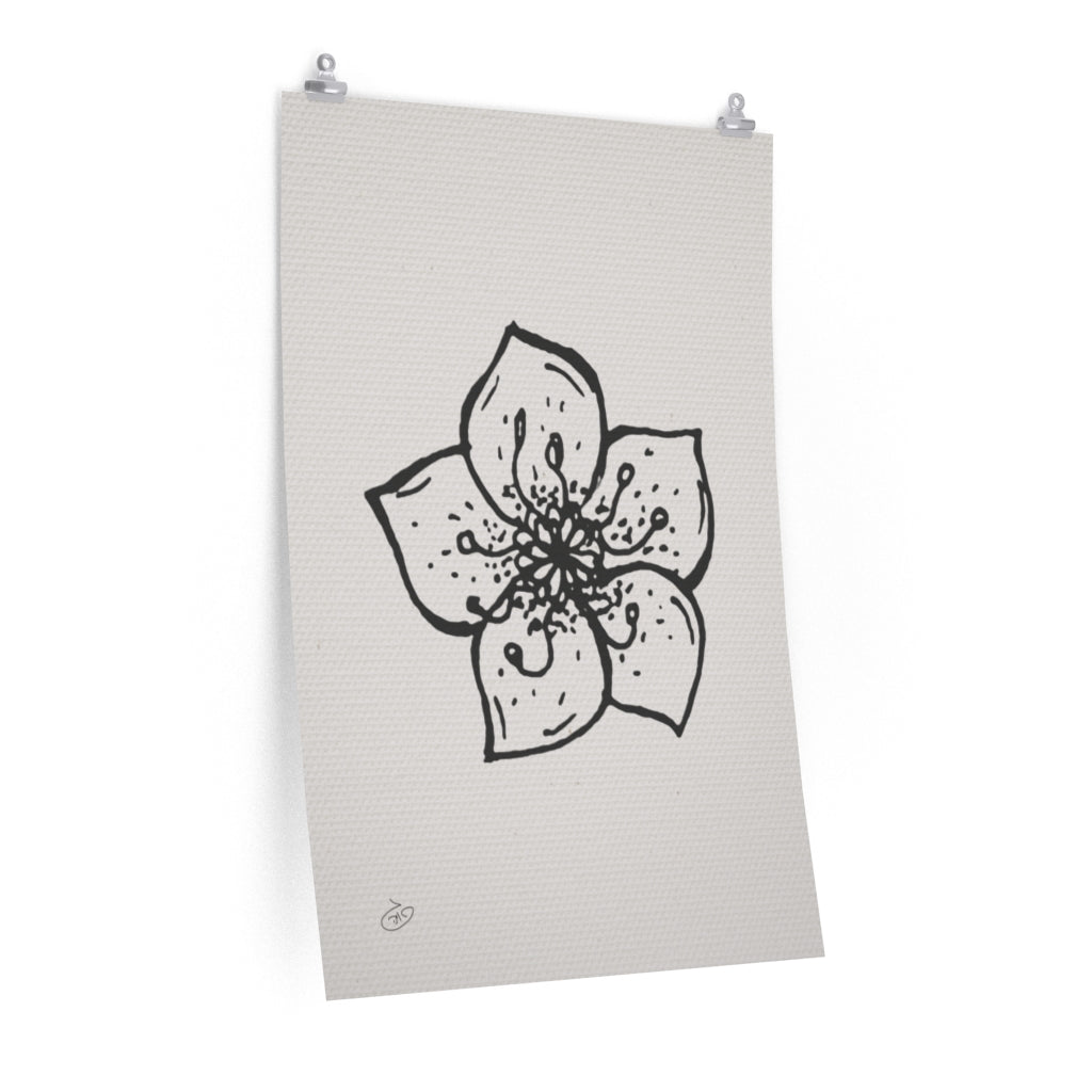 פוסטר Flower - Brooklyn Poster ציור מקורי של גאיה המקדם את המודעות לאלימות בין בני זוג בכלל וכלפי נשים בפרט