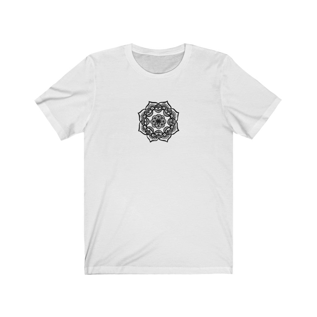 Gaya's Drawing Several eyes Mandala Tee | חולצה קצרה יוניסקס