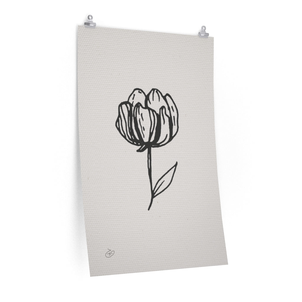 פוסטר Flower - Kinsley Poster ציור מקורי של גאיה המקדם את המודעות לאלימות בין בני זוג בכלל וכלפי נשים בפרט
