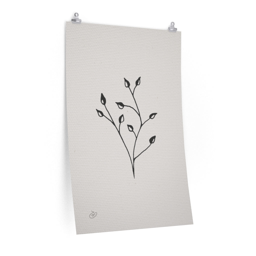 פוסטר One Line Flower - Elizabeth Poster ציור מקורי של גאיה המקדם את המודעות לאלימות בין בני זוג בכלל וכלפי נשים בפרט
