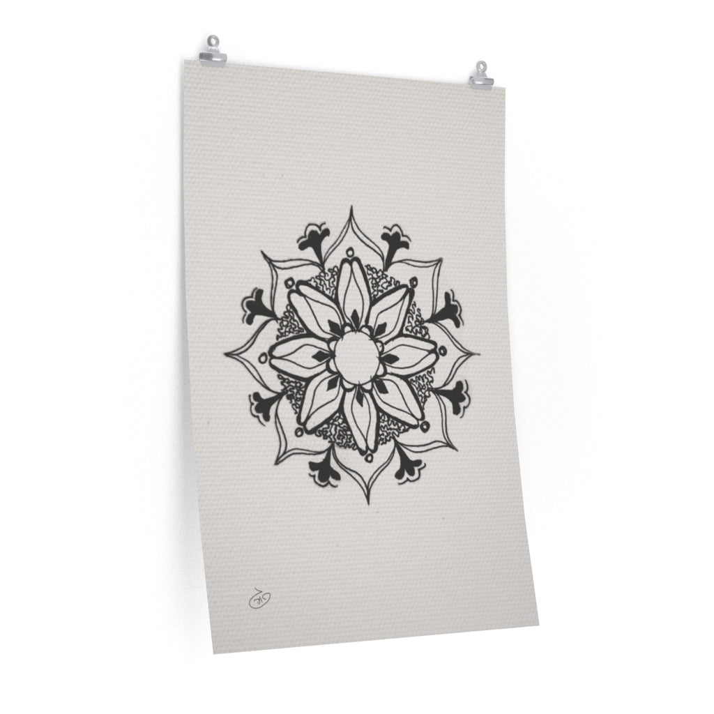 פוסטר Mandala - Felicitas Poster ציור מקורי של גאיה המקדם את המודעות לאלימות בין בני זוג בכלל וכלפי נשים בפרט