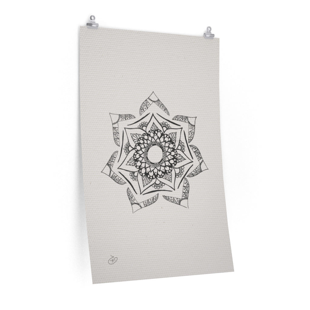 פוסטר Mandala - Peace Poster ציור מקורי של גאיה המקדם את המודעות לאלימות בין בני זוג בכלל וכלפי נשים בפרט