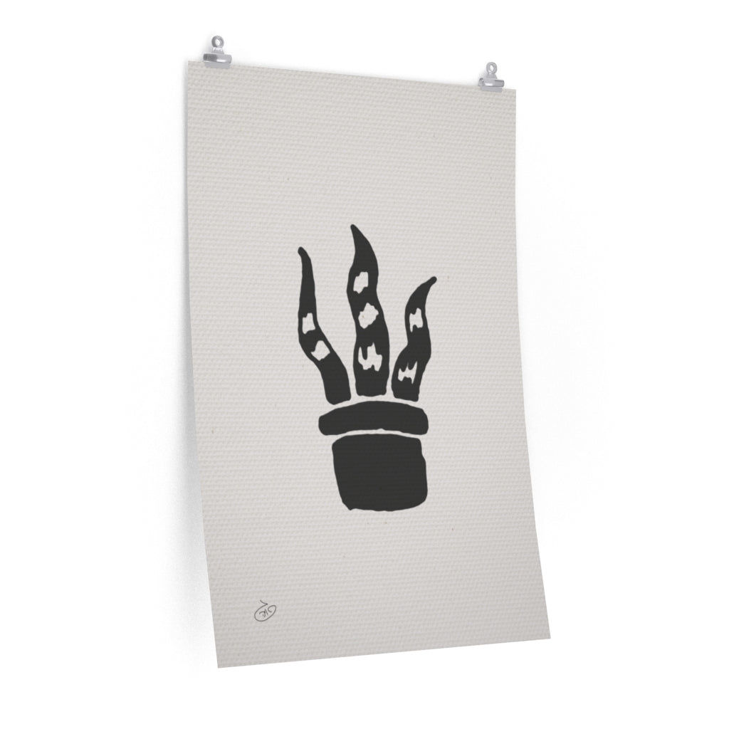 פוסטר Succulent Snake Poster ציור מקורי של גאיה המקדם את המודעות לאלימות בין בני זוג בכלל וכלפי נשים בפרט
