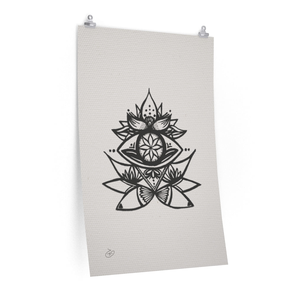 פוסטר Mandala - Delora Poster ציור מקורי של גאיה המקדם את המודעות לאלימות בין בני זוג בכלל וכלפי נשים בפרט
