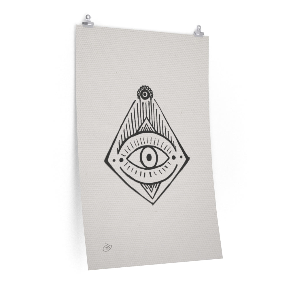 פוסטר Eye of Providence Poster ציור מקורי של גאיה המקדם את המודעות לאלימות בין בני זוג בכלל וכלפי נשים בפרט