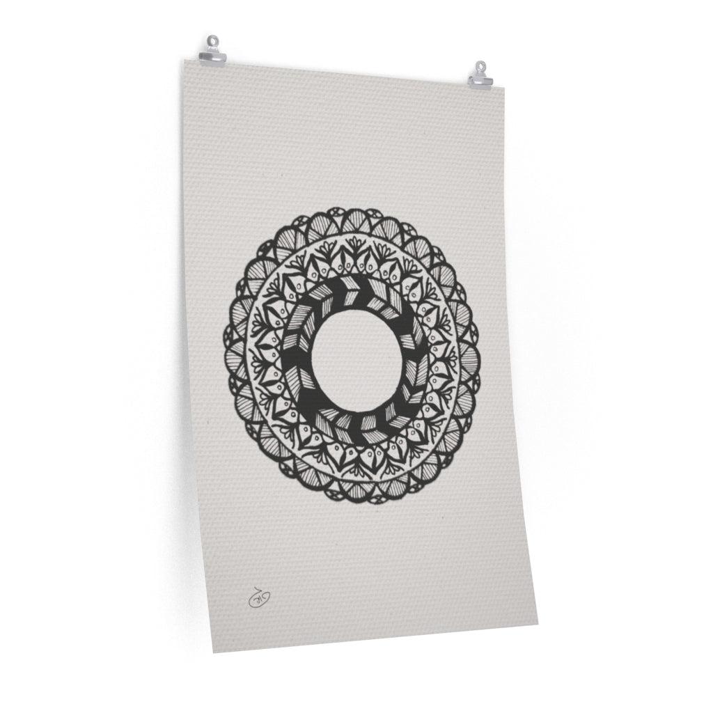 פוסטר Mandala - Panna Poster ציור מקורי של גאיה המקדם את המודעות לאלימות בין בני זוג בכלל וכלפי נשים בפרט