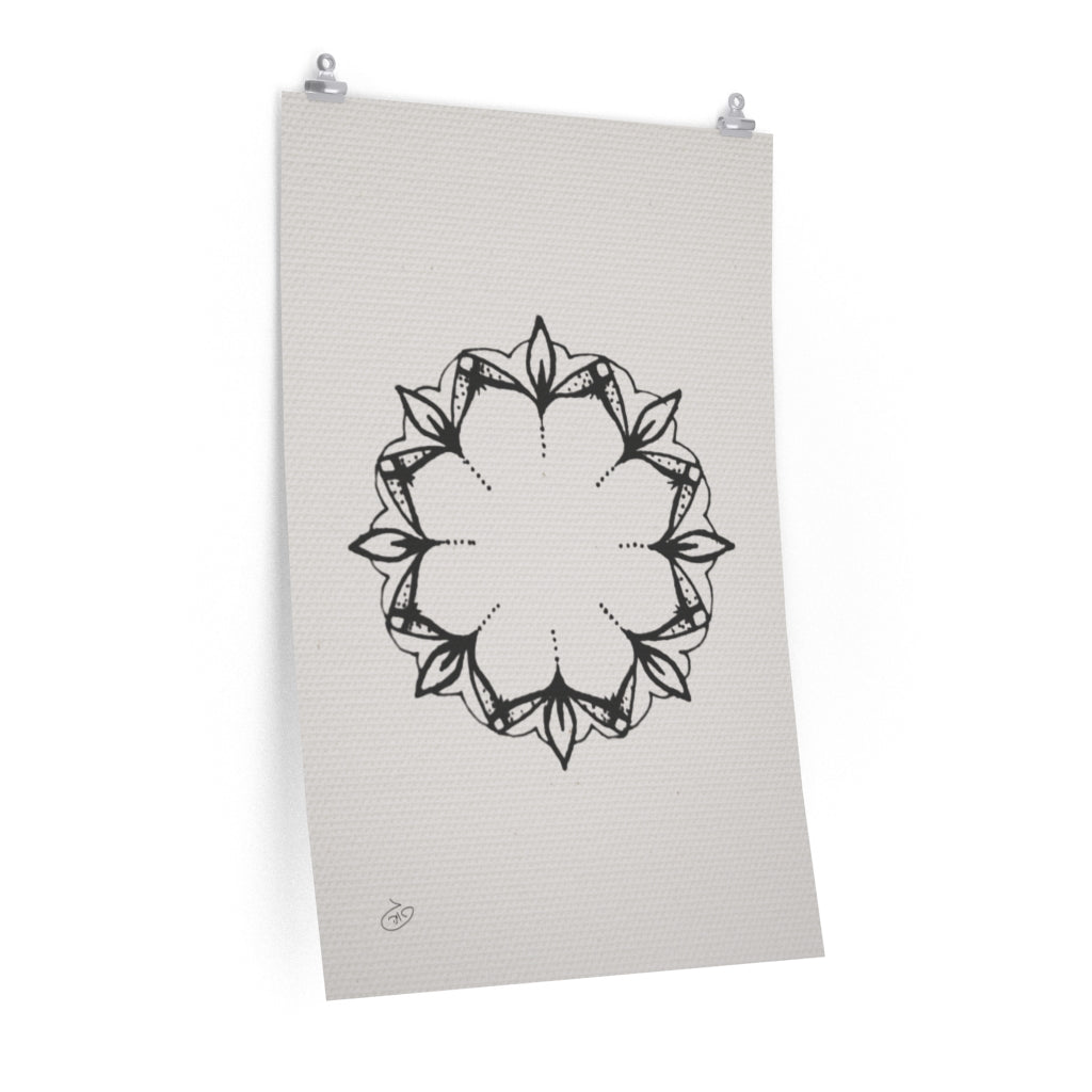 פוסטר Mandala - Poem Poster ציור מקורי של גאיה המקדם את המודעות לאלימות בין בני זוג בכלל וכלפי נשים בפרט