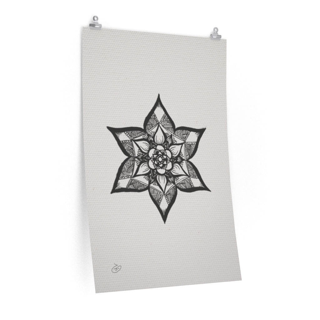 פוסטר Mandala - Mecca Poster ציור מקורי של גאיה המקדם את המודעות לאלימות בין בני זוג בכלל וכלפי נשים בפרט