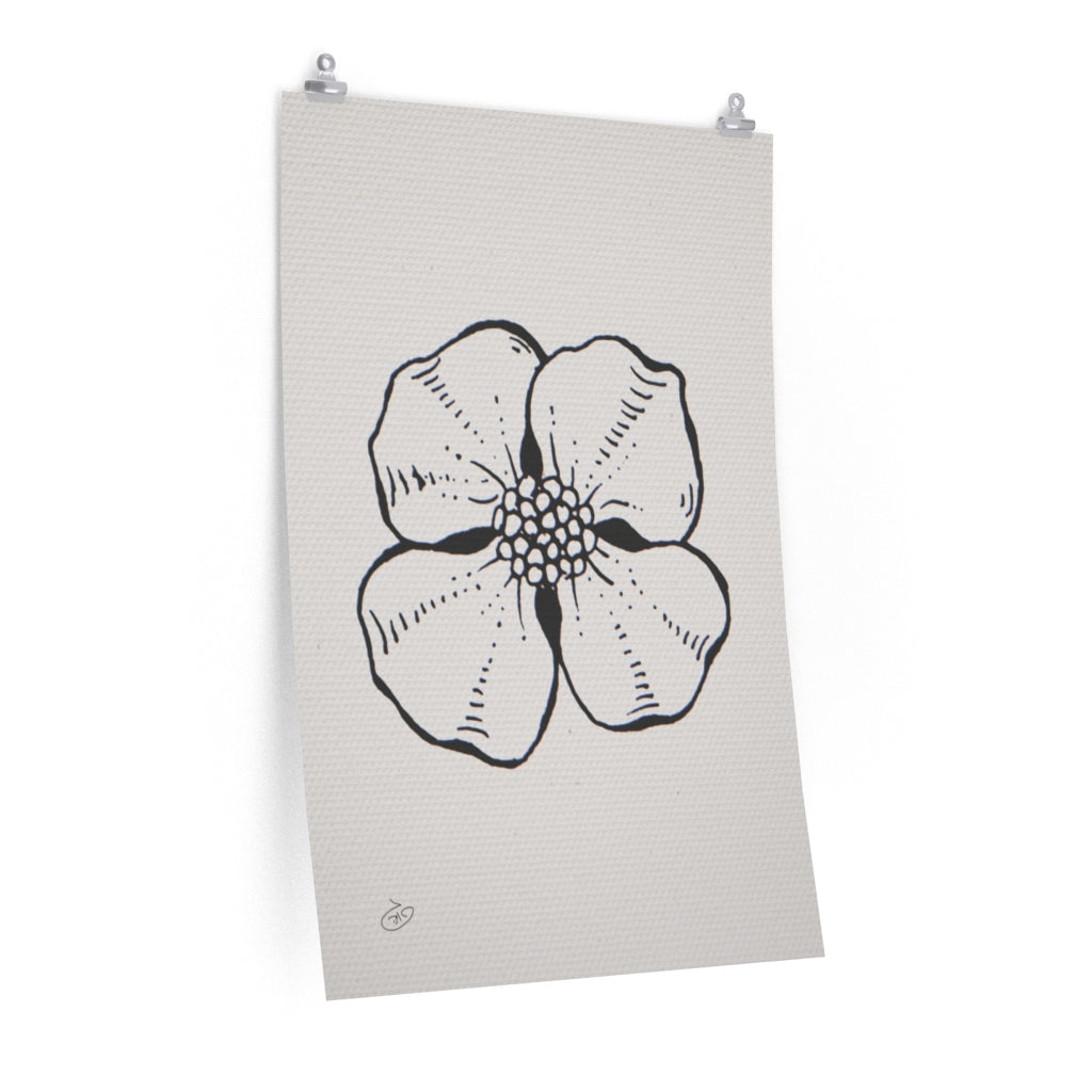 פוסטר Flower - Riley Poster ציור מקורי של גאיה המקדם את המודעות לאלימות בין בני זוג בכלל וכלפי נשים בפרט