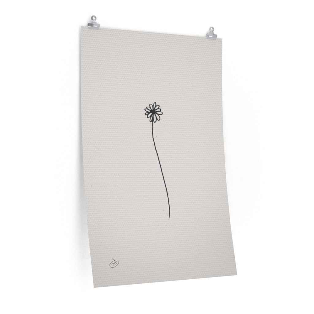 פוסטר One Line Flower - Ava Poster ציור מקורי של גאיה המקדם את המודעות לאלימות בין בני זוג בכלל וכלפי נשים בפרט