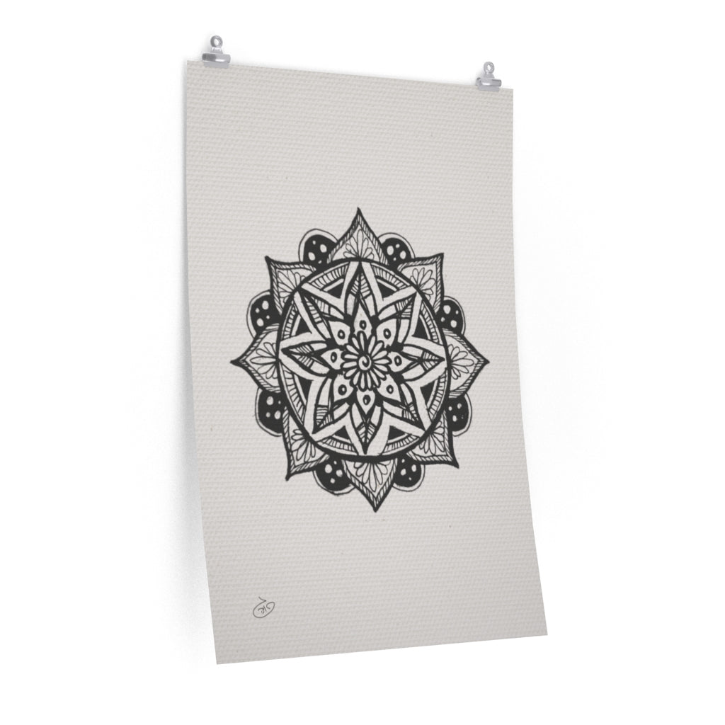 פוסטר Mandala - Africaya Poster ציור מקורי של גאיה המקדם את המודעות לאלימות בין בני זוג בכלל וכלפי נשים בפרט