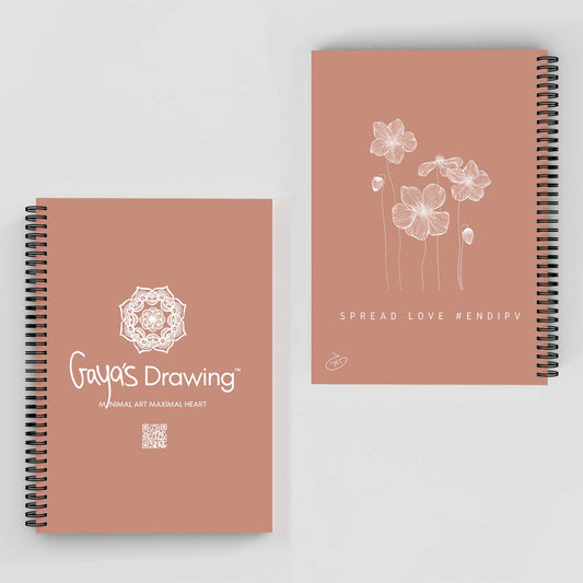 Poppies Flowers Notebook | Gaya's Drawing | מחברת ספירלה עם הציורים של גאיה