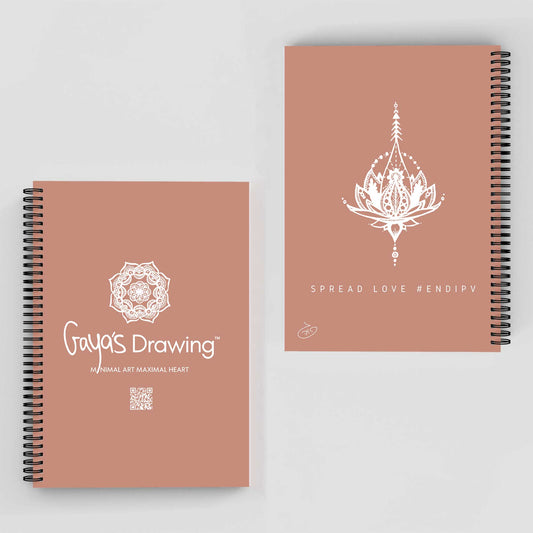 White Lily Lotus Notebook | Gaya's Drawing | מחברת ספירלה עם הציורים של גאיה