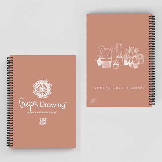 Succulent Garden Notebook | Gaya's Drawing | מחברת ספירלה עם הציורים של גאיה