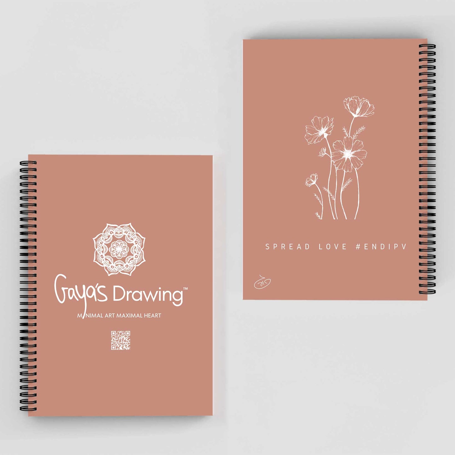Valentina Flowers Notebook | Gaya's Drawing | מחברת ספירלה עם הציורים של גאיה