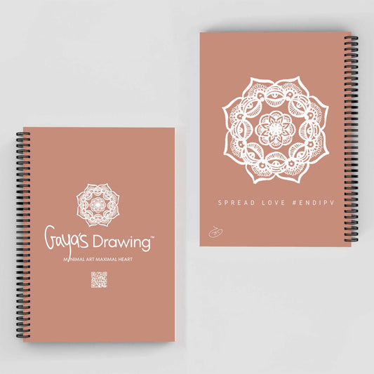 Several eyes Mandala Notebook | Gaya's Drawing | מחברת ספירלה עם הציורים של גאיה