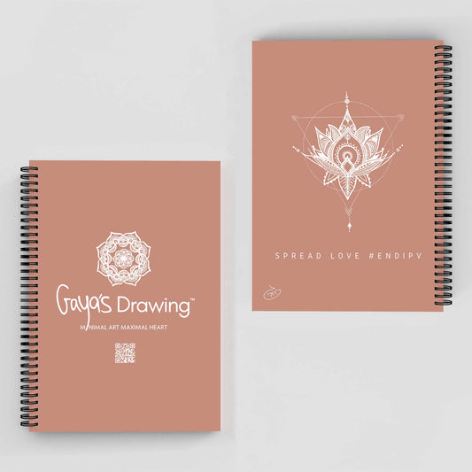 Nymphaea lotus Notebook | Gaya's Drawing | מחברת ספירלה עם הציורים של גאיה