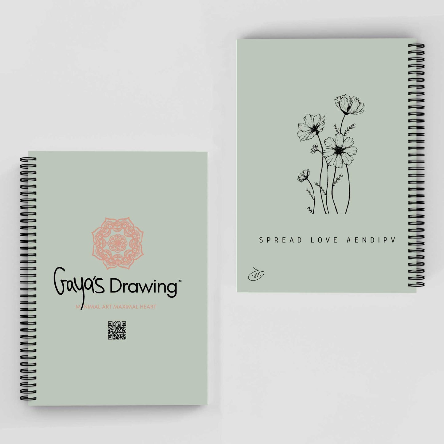 Valentina Flowers Notebook | Gaya's Drawing | מחברת ספירלה עם הציורים של גאיה