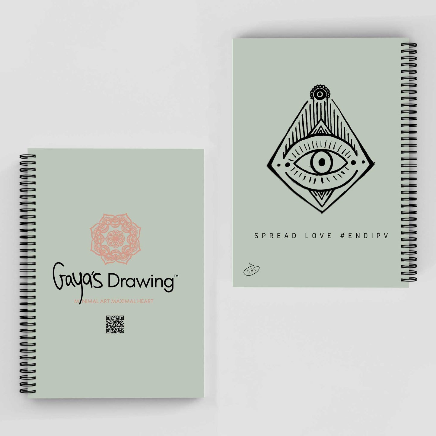 Eye of Providence Notebook | Gaya's Drawing | מחברת ספירלה עם הציורים של גאיה