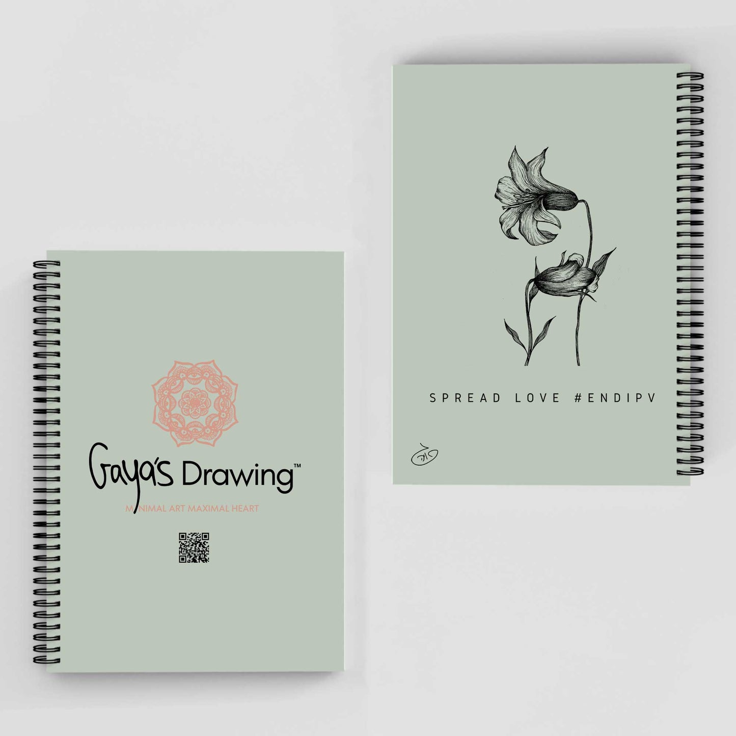 Hibiscuses Flower Notebook | Gaya's Drawing | מחברת ספירלה עם הציורים של גאיה