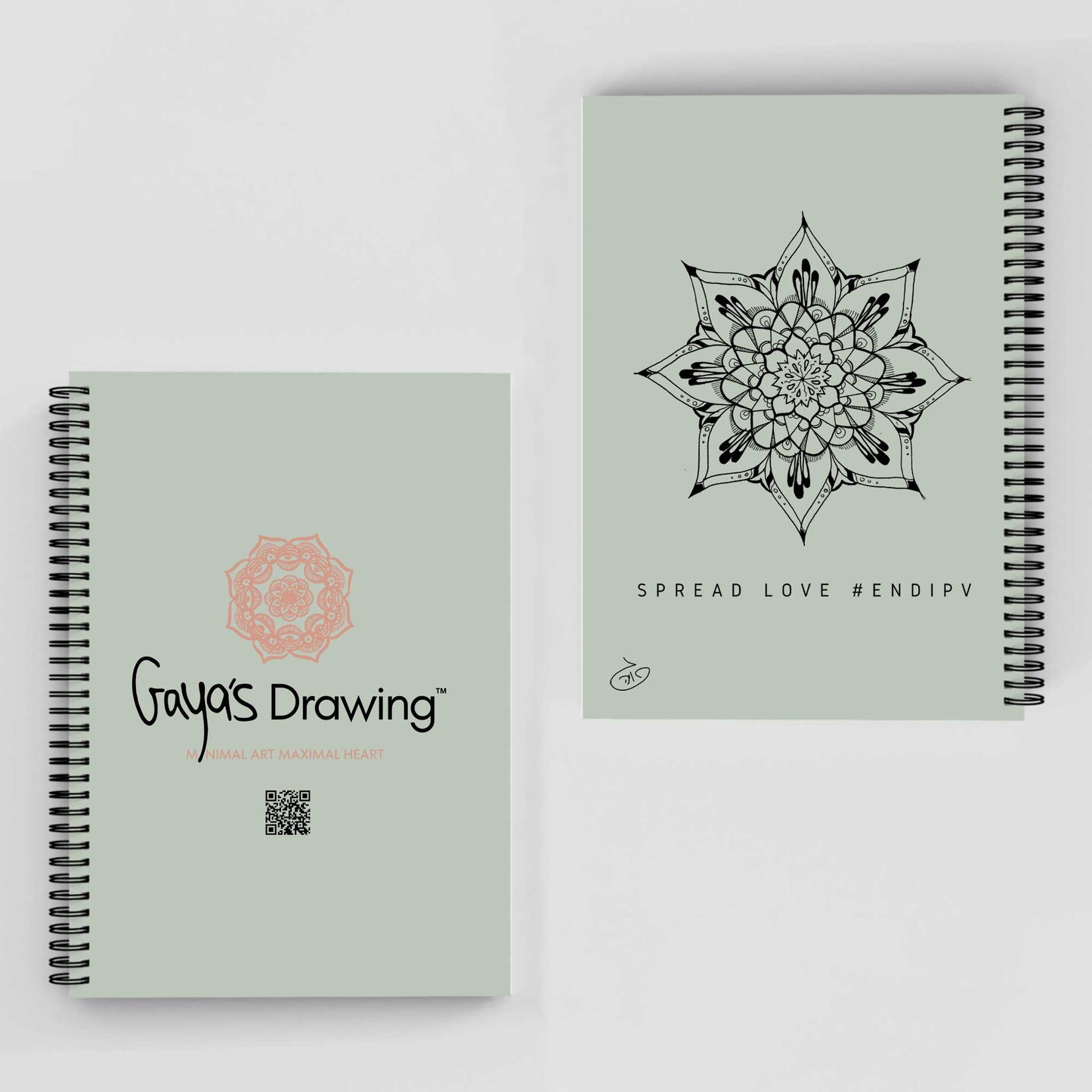 Mandala - Zala Notebook | Gaya's Drawing | מחברת ספירלה עם הציורים של גאיה