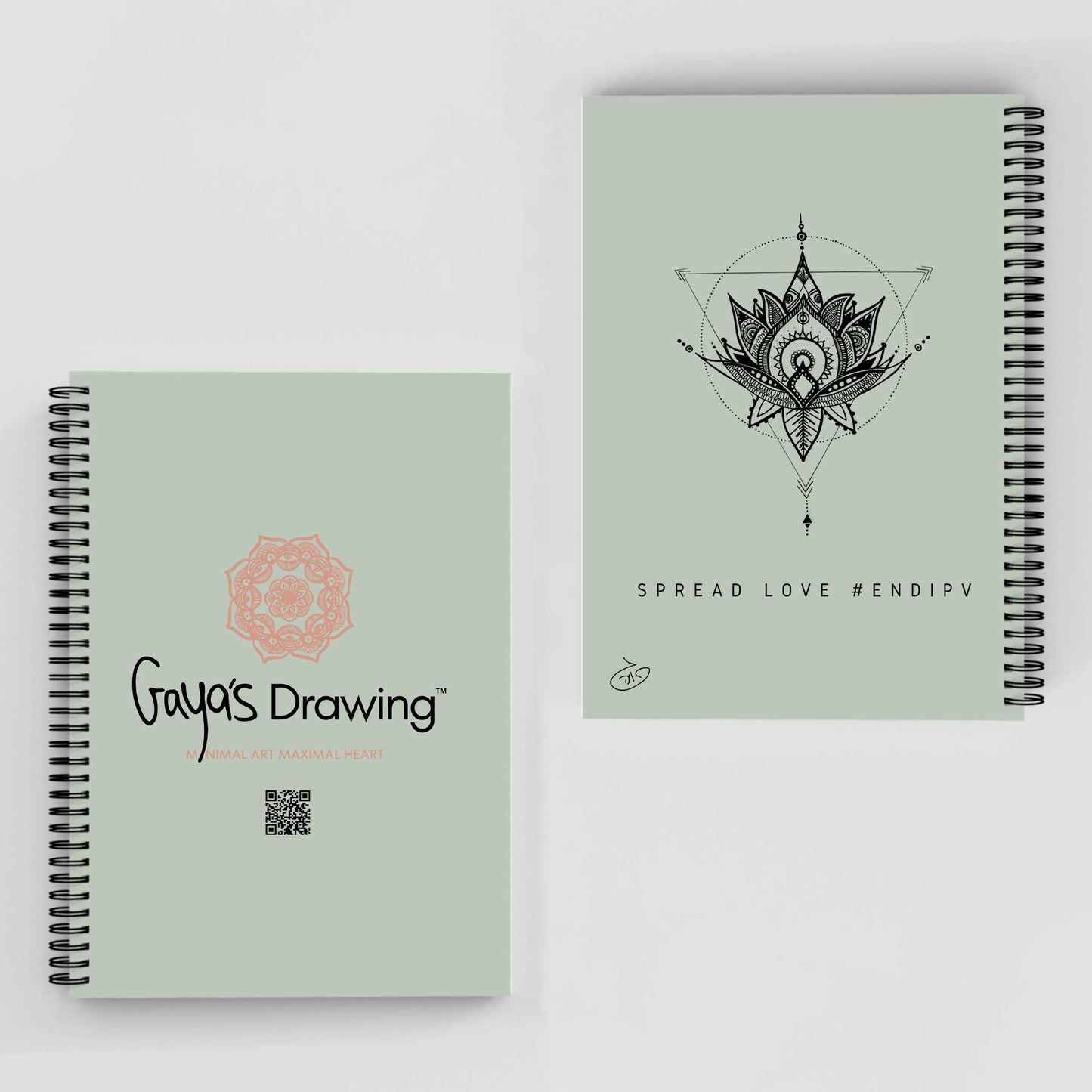 Nymphaea lotus Notebook | Gaya's Drawing | מחברת ספירלה עם הציורים של גאיה