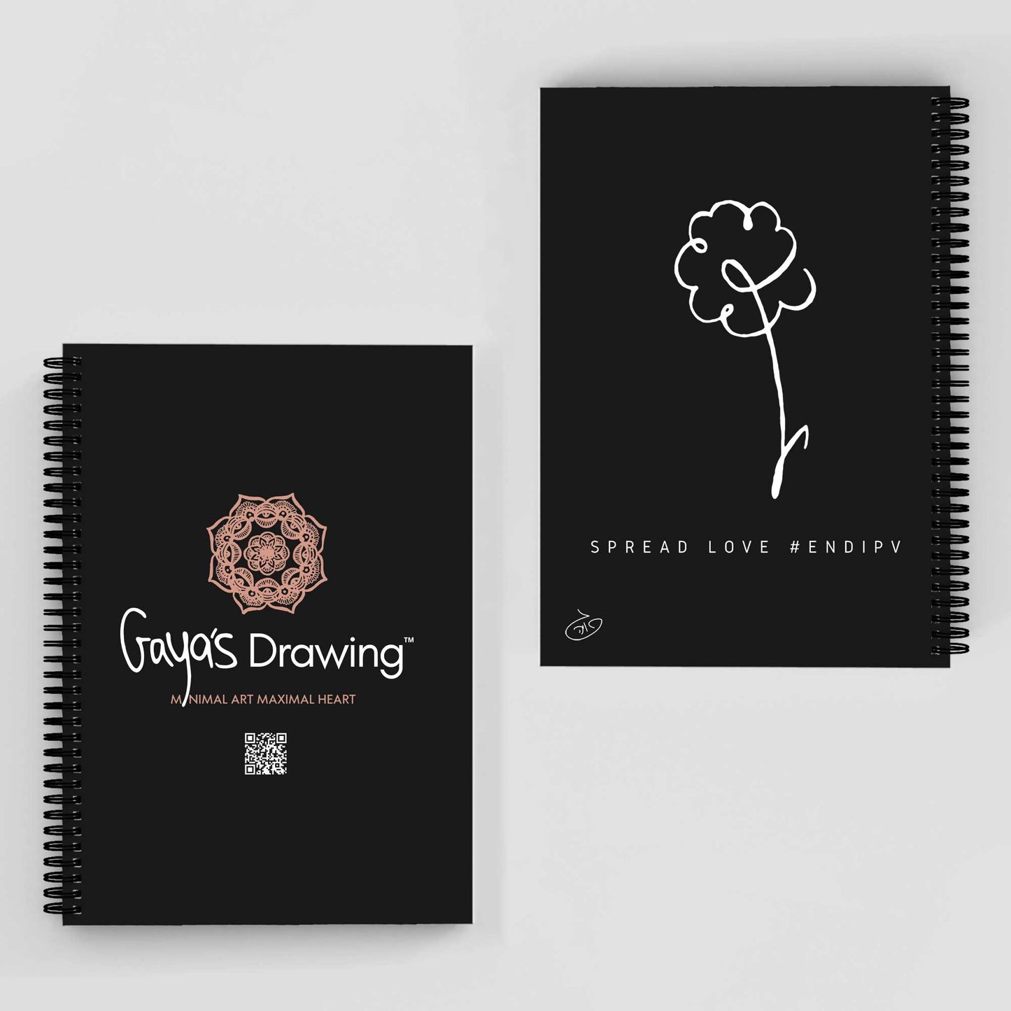 One Line - Plant Notebook | Gaya's Drawing | מחברת ספירלה עם הציורים של גאיה