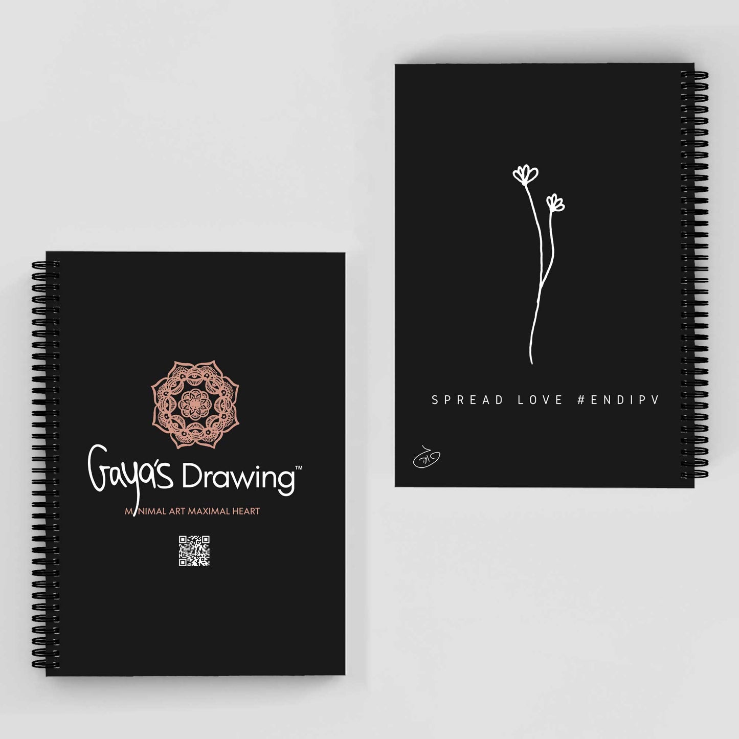 One Line Flower - Calendula Notebook | Gaya's Drawing | מחברת ספירלה עם הציורים של גאיה