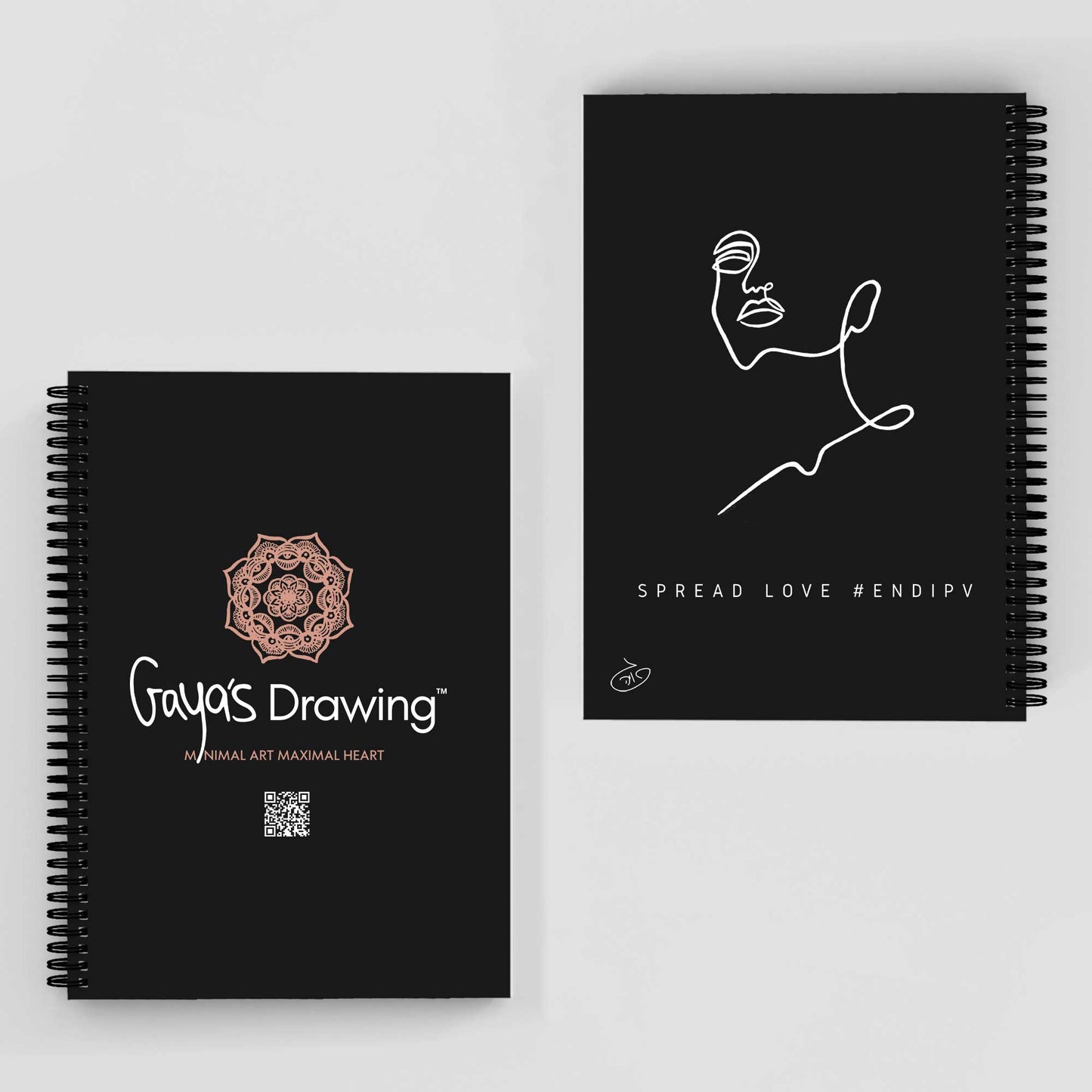 One Line Flower - Tulip Notebook | Gaya's Drawing | מחברת ספירלה עם הציורים של גאיה