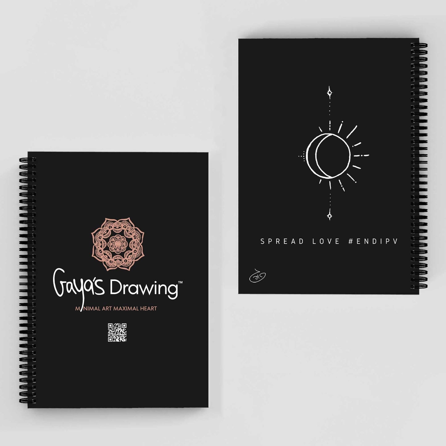 Sun&Moon Notebook | Gaya's Drawing | מחברת ספירלה עם הציורים של גאיה