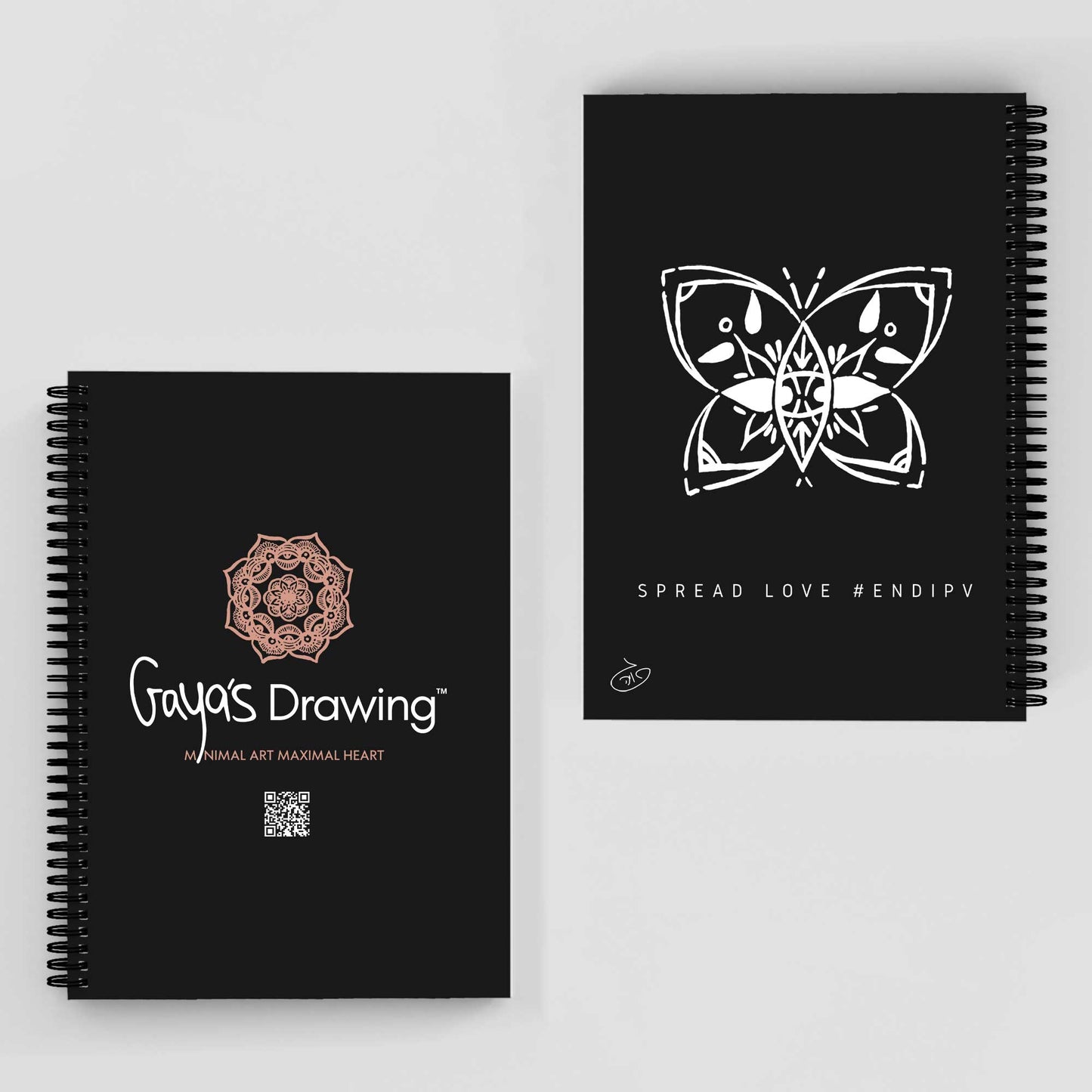 Butterfly Notebook | Gaya's Drawing | מחברת ספירלה עם הציורים של גאיה