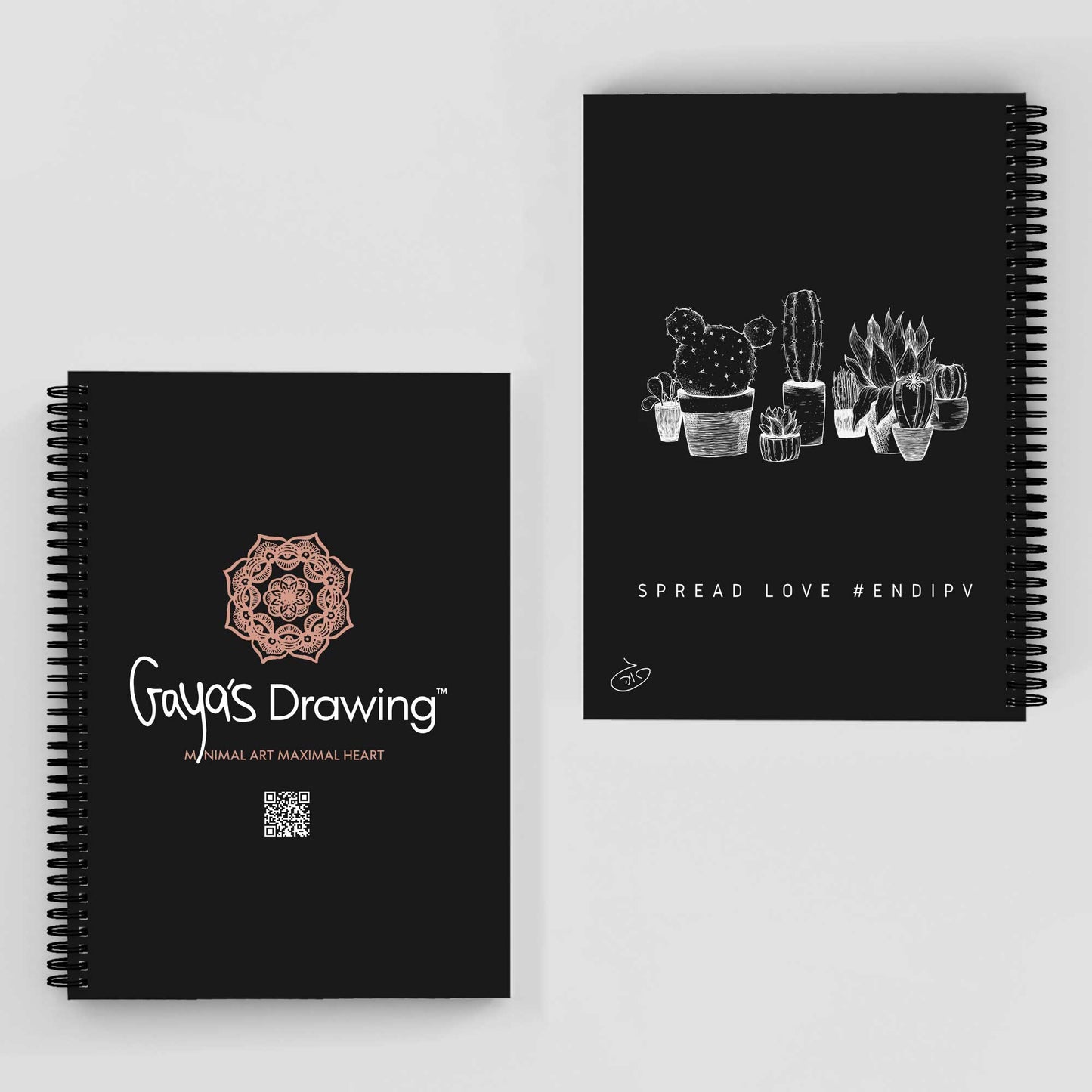 Succulent Garden Notebook | Gaya's Drawing | מחברת ספירלה עם הציורים של גאיה