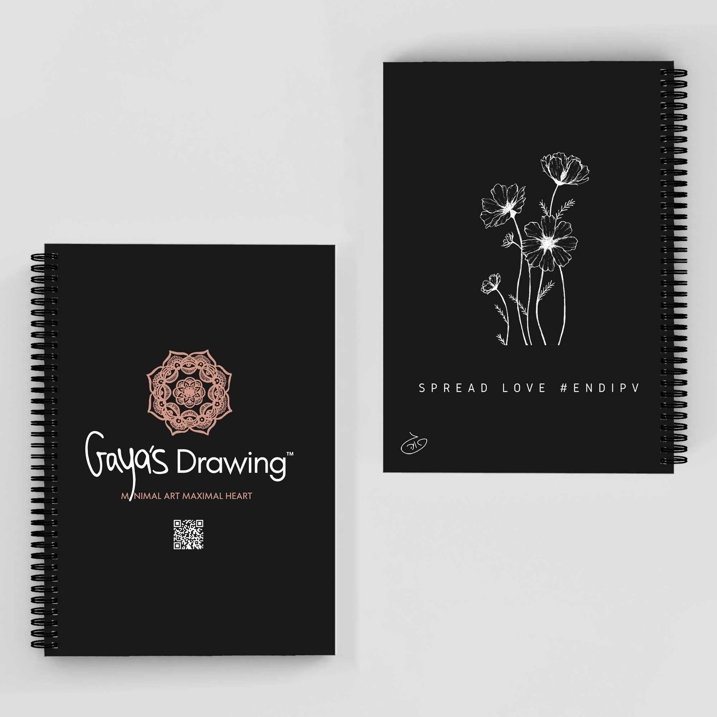 Valentina Flowers Notebook | Gaya's Drawing | מחברת ספירלה עם הציורים של גאיה