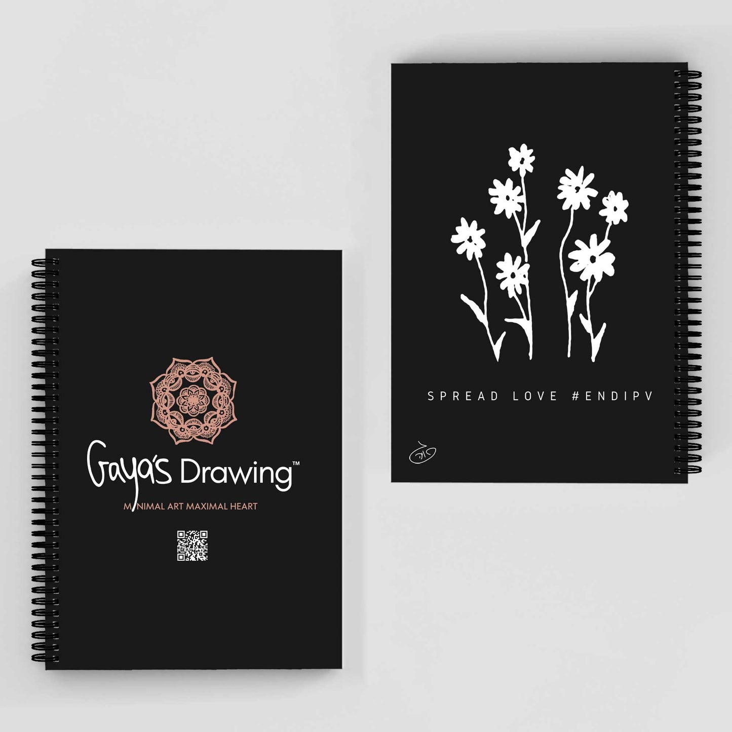 Flower - Grace Notebook | Gaya's Drawing | מחברת ספירלה עם הציורים של גאיה