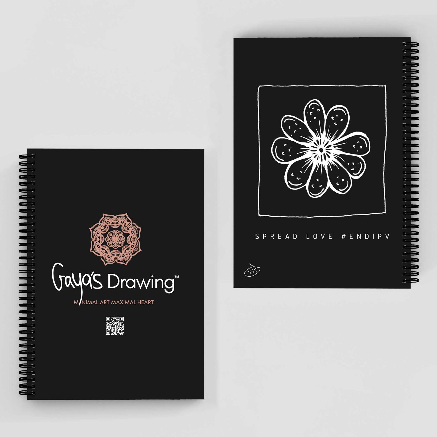 Flower - Paisley Notebook | Gaya's Drawing | מחברת ספירלה עם הציורים של גאיה