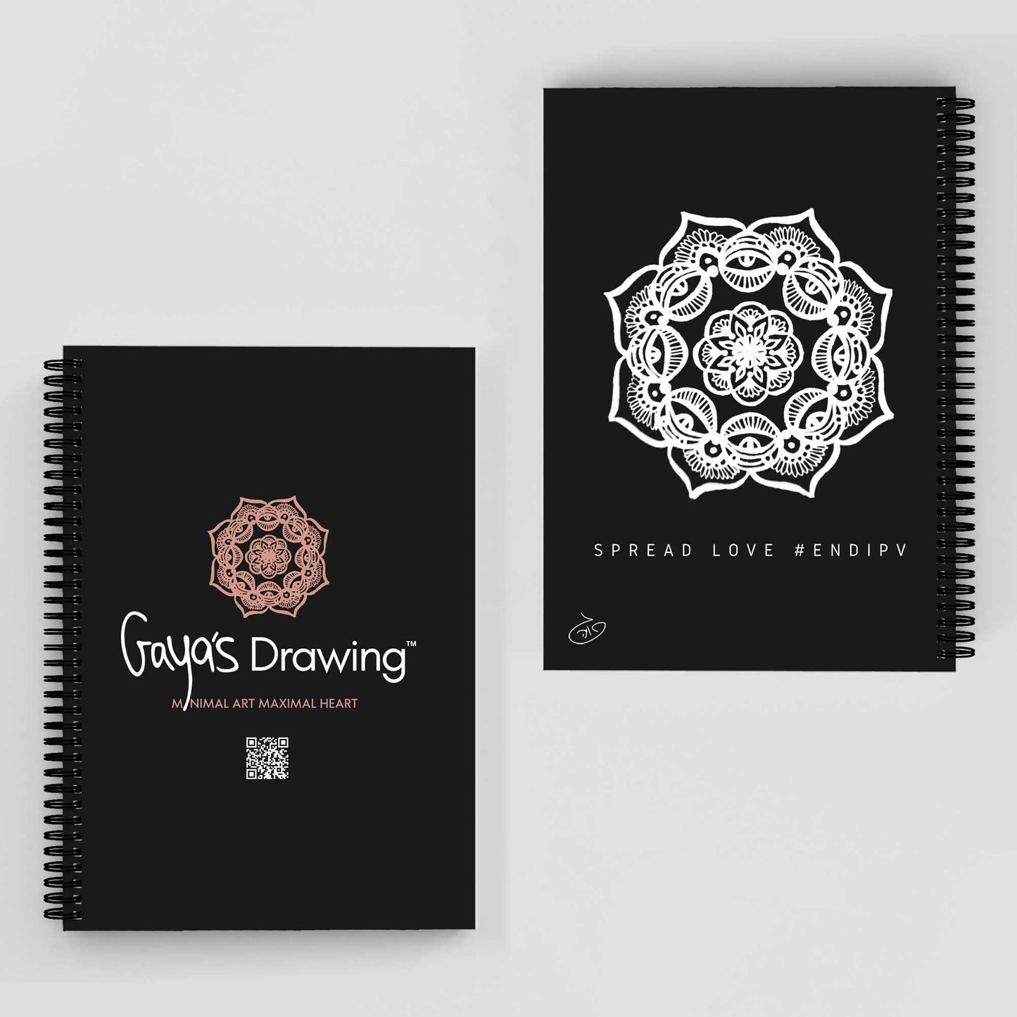 Several eyes Mandala Notebook | Gaya's Drawing | מחברת ספירלה עם הציורים של גאיה