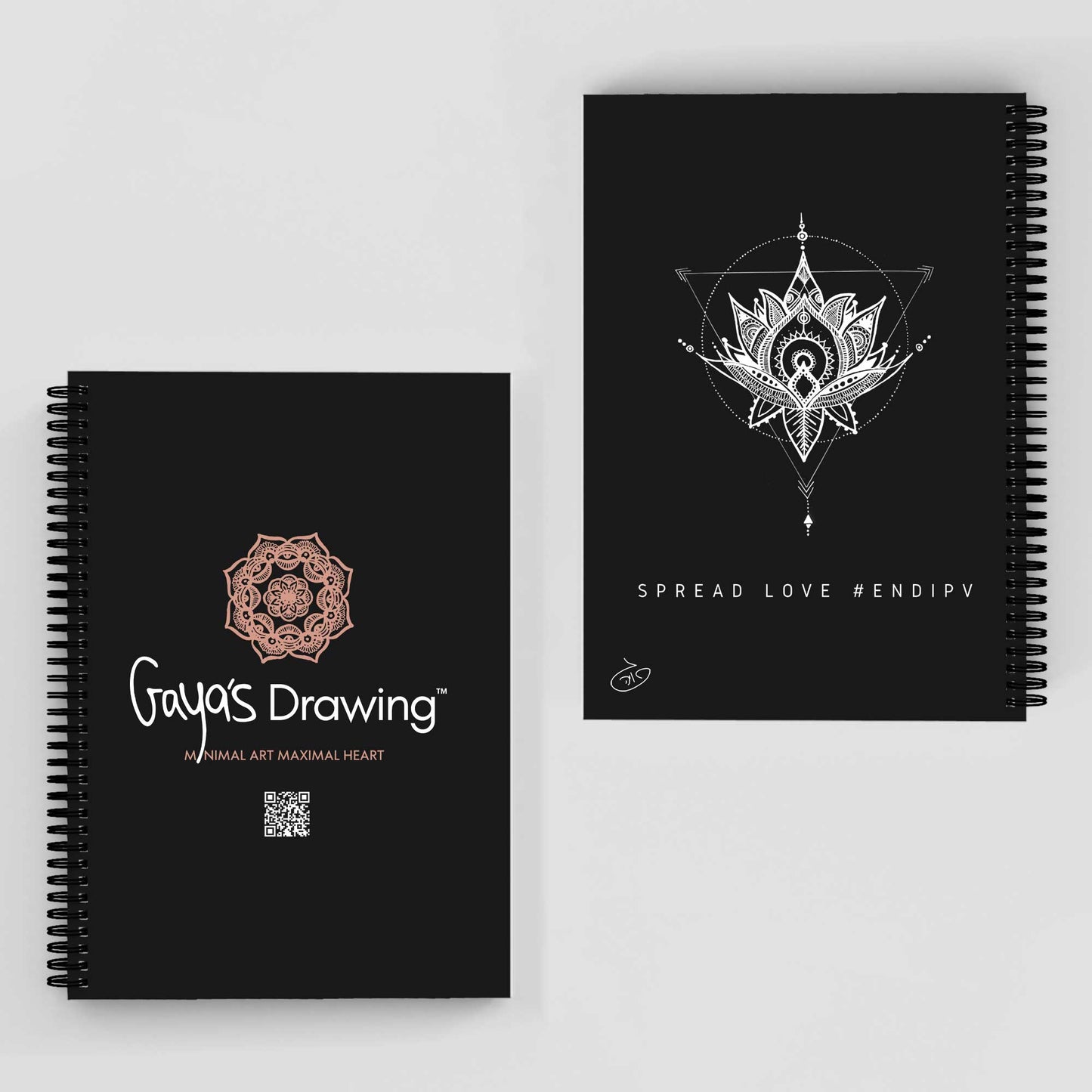 Nymphaea lotus Notebook | Gaya's Drawing | מחברת ספירלה עם הציורים של גאיה